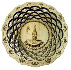 Кедр тарелка малая сибирь часовня 17см